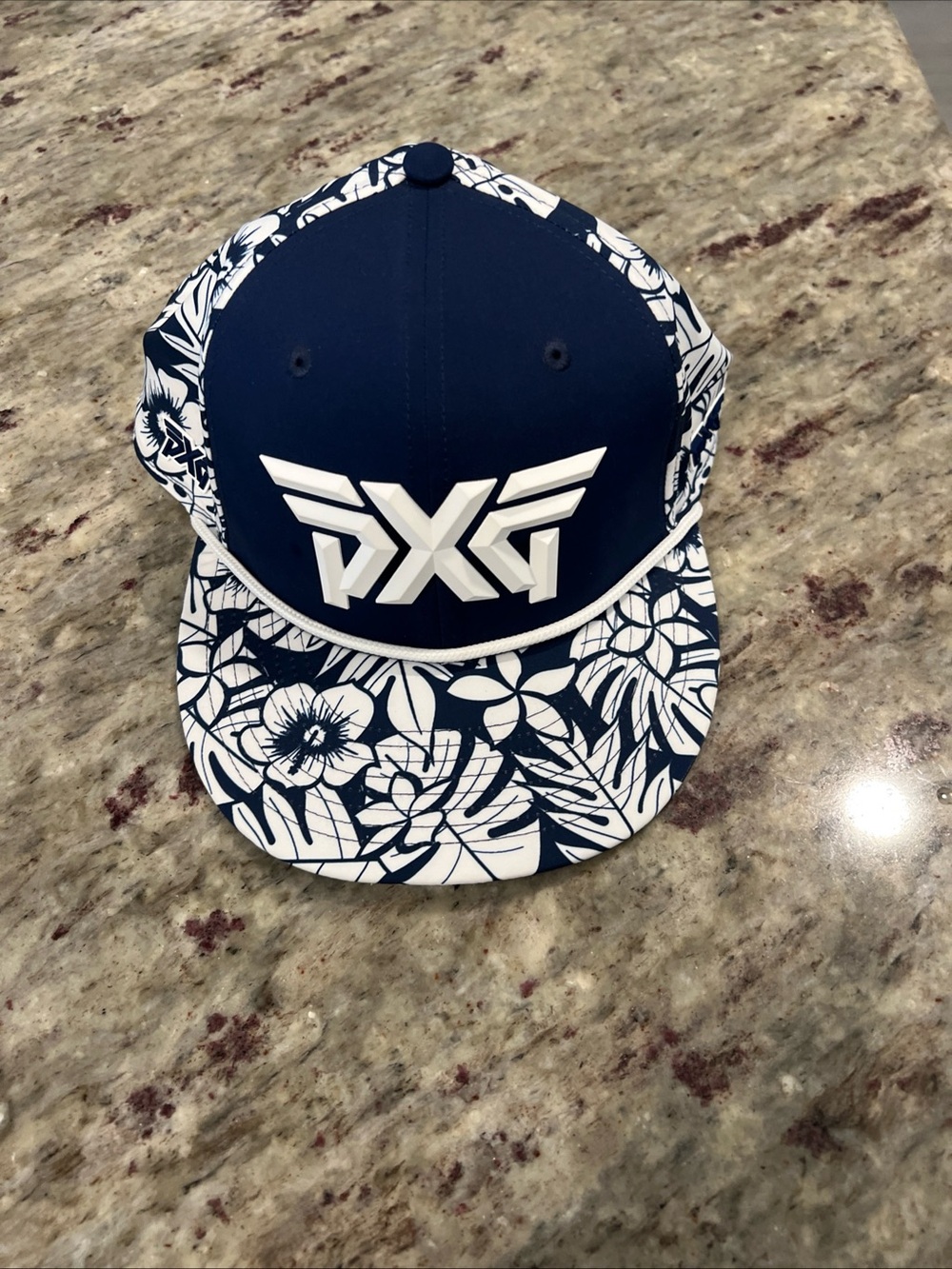 PXG 2025 Aloha 6 Panel Low Crown Curved Bill Snapback Cap